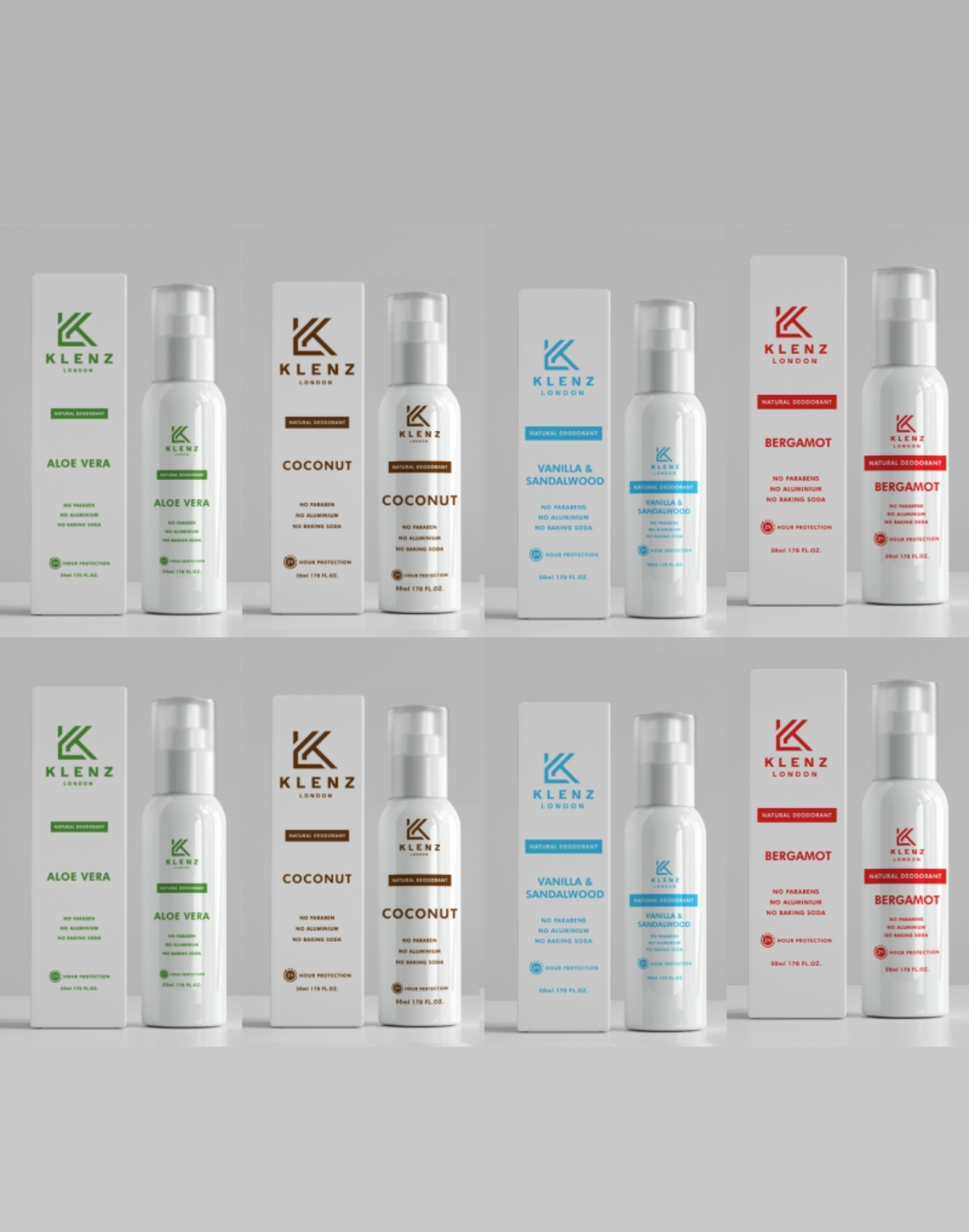 Aloe Vera, Coconut, Vanilla & Sandalwood and Bergamot Natural Deodorant - Bundle Deal
