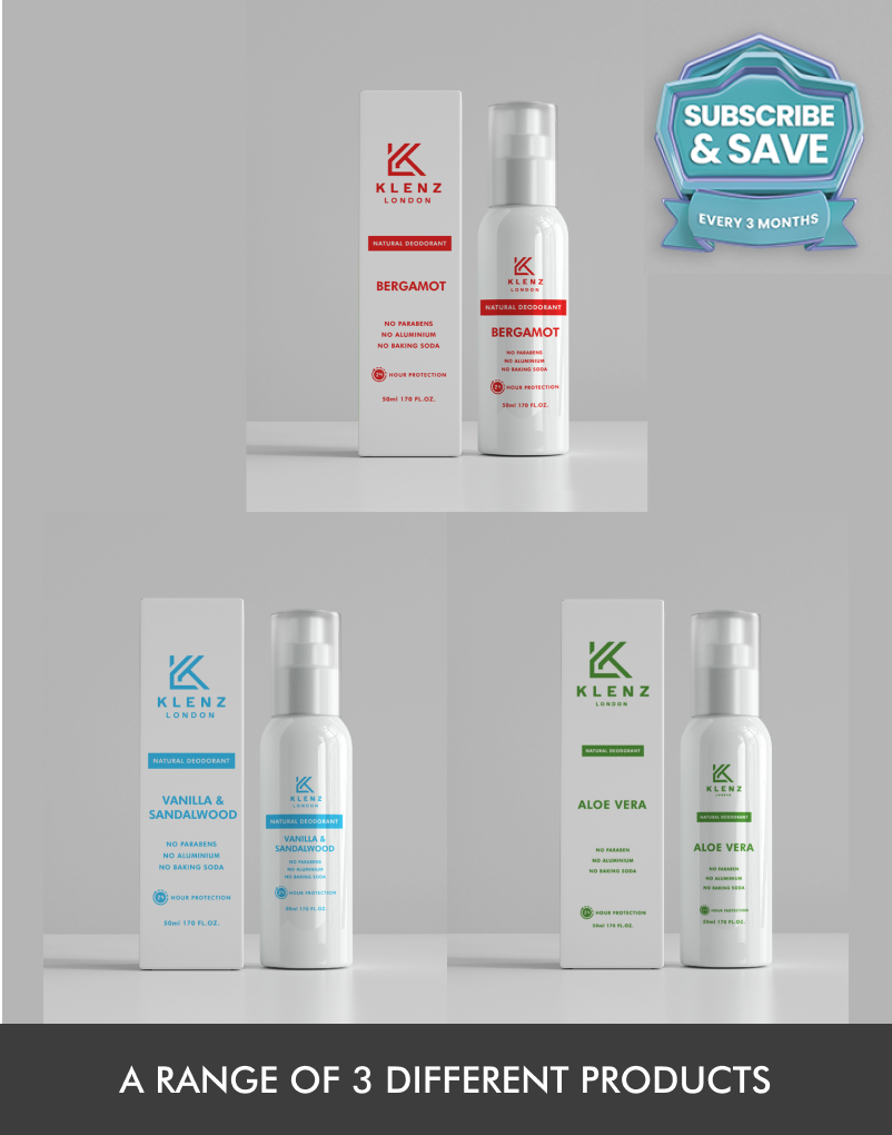 Bergamot, Vanilla & Sandalwood and Aloe Vera Natural Deodorant - Subscribe and Save