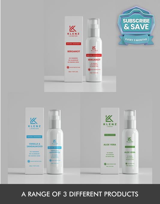 Bergamot, Vanilla & Sandalwood and Aloe Vera Natural Deodorant - Subscribe and Save
