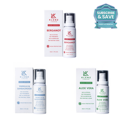 Bergamot, Vanilla & Sandalwood and Aloe Vera Natural Deodorant - Subscribe and Save